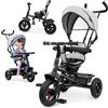 Hypermotion Triciclo Hypermotion Tobi Frey con Sedile Girevole, Spintore Multifunzionale per Bambini 1-4 Anni, Ruote Tubeless