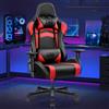 NONE Sedia da Gaming Ergonomica in Pelle PU, Braccioli Regolabili, Impermeabile, Portata Massima 150kg, Nero/Rosso