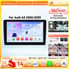 OSSURET Per Audi A4 2 3 B6 B7 S4 RS4 2000 - 2009 Autoradio CarPlay Android Auto Lettore Multimediale 2DIN Telecamera 360° Schermo Intelligente da 9 Pollici