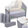 Moby-System Culla da viaggio Moby-System HUXLEY con schienale pieghevole e 2 zanzariere orizzontali, 0-36 mesi