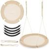 Hypermotion Altalena da giardino HyperMotion Large Swing Stork Nest in stile boho beige per bambini e adulti, resistente