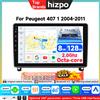 HIZPO Per Peugeot 407 1 2004-2011 Autoradio Wireless CarPlay Android Auto GPS IPS RDS FM WiFi BT 4G 8Core Lettore Multimediale Stereo DSP