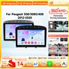 OSSURET Autoradio Carplay Android Auto per Peugeot 308 308SW 2007-2015 408 2012-2020 RCZ, lettore multimediale 4G Wifi 2din con telecamera 360, sistema audio per auto