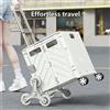 NONE Carrello Pieghevole da 45L di Grande Capacità, Leggero per Uso Domestico, per Salire le Scale, Trasporto Bagagli, Viaggi e Giardinaggio