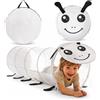 Mamabrum Tunnel Giocattolo Mamabrum per Bambini, Tenda a Forma di Bruco Pieghevole Pop-Up per Casa e Giardino, per Bambine e Bambini dai 3 Anni in su