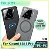 NILLKIN Custodia Magnetica NILLKIN Frosted Shield per Xiaomi 15/15 Pro, Cover Posteriore Rigida Ultra Sottile, PC+TPU con 4 Airbag agli Angoli e Antiscivolo