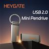 HEYGATE USB 2.0 Mini Pendrive in Metallo 8GB 16GB 32GB 64GB 128GB, Chiavetta USB Portatile con Portachiavi per PC, Laptop, Auto, TV, Ufficio