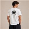 NONE Stile minimalista, Maglietta da uomo 100% cotone, Palma con simboli geometrici, Estate e primavera, Regalo per amici o familiari appassionati di moda boho
