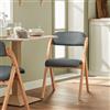 SoBuy FST92-SG Sedia da ufficio, sedia pieghevole in legno imbottita, ergonomica per cucina e sala da pranzo, pieghevole e salvaspazio, montata, per cucina, balcone e ufficio, Grigio scuro 47.5 x 77 x