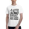 NONE T-Shirt Divertente da Uomo con Scritta Ironica 'A Letto Sono Incredibile', Maglietta Bianca in Cotone Leggero, Manica Corta, Girocollo, Estiva, Casual, Regalo di Compleanno per Amico/Ragazzo, Taglie