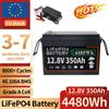 Likctt Batteria LiFePO4 12V 24V 350Ah 300Ah 200Ah 100Ah con BMS Integrato, Oltre 9000 Cicli, Batteria al Litio Ferro Fosfato Perfetta per Accumulo Energetico Solare Domestico