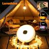 Lureshine Luci a stringa da campeggio Lureshine 2-in-1, lampada da campeggio portatile ricaricabile, 13 modalità di illuminazione, ricarica USB, ripiegamento rapido, impermeabile IP65, luci a stringa per tenda,