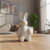 NONE Coniglietto Bunny Hug - Design Contemporaneo in Bianco Opaco