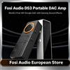 Fosi Audio DS3 Amplificatore DAC per cuffie HIFI portatile per iPhone e dispositivi mobili Amplificatore audio stereo DAC Decoder Jack bilanciato da 4,4 mm/jack da 3,5 mm