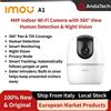 NONE Telecamera Imou Wifi da Interno 4MP A1 360 ° Telecamera Rilevazione Umana Visione Notturna Sorveglianza di Sicurezza Domestica per Bambini Telecamera Wi-Fi Wireless