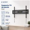 GEMBIRD (欧盟) Supporto TV da Parete Fisso 37-86 Pollici, Staffa TV Ultra Slim 24 mm in Acciaio, Supporto Universale per LCD LED OLED, VESA Max 600x400, Portata 75 kg, Livella a Bolla Integrata, Sgancio Rapido con