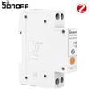 SONOFF Interruttore intelligente Zigbee SONOFF BASIC-ZB1GSP per montaggio su guida DIN con interruttore bipolare ad alte prestazioni da 32 A, monitoraggio energetico e protezione da sovraccarico.