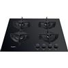 Whirlpool piano cottura a gas 60cm 4 fuochi nero gob616nb