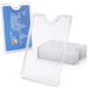 Motswedi 10 Porta Badge, Titolare Della Carta di Credito Trasparente, Plastica Protezione Portabadge Verticale, ID Carte Porta Badge Colore, per Distintivo D'identità, Biglietto da Visita