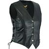Leatherick Signore Intrecciato in Pelle Stile Biker Gilet (5XL) (22)