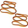 FOSER Corda da Arrampicata in Nylon da 18 mm, Corda in Nylon 23KN, da Applicare per Arrampicata su Roccia, Alpinismo, Escursionismo, Discesa, Attrezzatura di Emergenza (120cm/48inch, Orange(2pcs))