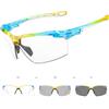KAPVOE Occhiali Fotocromatici Ciclismo Uomo Occhiali MTB Donna Occhiali Bici da Corsa Occhiali da Sole Sportivi TR90 Occhiali da Sole Ciclismo Occhiali Mountain Bike Chiaro Occhiali Bicicletta 07