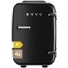 EVVO F4 Mini Frigorifero Retrò Nero 4L - Mini Frigorifero per Creme, Trucco e Bellezza | Mini Frigorifero Portatile per Stanza, Ufficio e Auto | Funzione Fredda e Calore | Silenzioso | 12V/220V