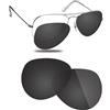 Fiskr Lenti Polarizzate di Ricambio Compatibili con Occhiali da Sole Ray-Ban Aviator RB3025 58 mm, Resistente agli Impatti e Montatura Perfetta, Nero classico., Taglia unica