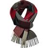 Rotfuchs Sciarpa invernale in volpe rossa e plaid caldo alla moda Combinazioni di colori multipli Lana 180 x 30 cm Made in Germany (rosso)