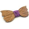 GIGETTO 1910 GIGETTO Papillon in legno, fatto a mano, con nodo in cotone viola. Farfallino accessori moda matrimonio cerimonia. Cinturino regolabile in stoffa. Edizione limitata serie Dreams.