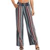 EXCHIC Donne Gamba Dritta Sciolto Boho Yoga Pantaloni Casual Elastico Vita Pantaloni con Tasche (M, Series 2#14)