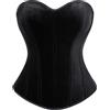 SCARLET DARKNESS Corsetto rinascimentale da donna, stile vintage retrò, con allacciatura, contenitivo, nero, taglia 36