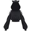 SIPEIEN Felpa con cappuccio da donna Devil Wings Felpa con cappuccio a maniche lunghe allentata Pullover con cappuccio
