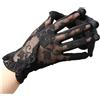 EWUHYFP Guanti In Pizzo Summer Lace Short Sexy Thin Sunscreen Breathable Anti-skid Touch Screen Driving Gloves Women(Black)