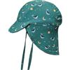 Monnëka Cappello Mare Neonato UPF50+ Proteggi Nuca da 6 a 24 Mesi | Whale Teal 12 à 24 Mois