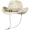 GEMVIE Cappello da Cowboy Occidentale Intrecciato a Mano con Tesa Larga Paglia Panama Cappello da Sole per Uomo e Donna,Beige H Top,56/58 IT