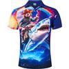 RAISEVERN Squalo Pigrizie Arcobaleno Camicia Uomo Vintage Camicie Brutte Casual Divertente Funky Stampa 3D Camice Festa Baseball Regalo, XXL