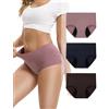 INNERSY Mutande Mestruali Donna Flusso Abbondante Intimo Bambù Pacco da 3 | Slip Ciclo Mestruale Vita Alta, Mutanda Assorbente Lavabili, Mutandine Post Parto, Culotte Impermeabile, A Prova di Perdite