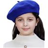 Gajaous Berretto Francese in Lana per Bambini, Berretto Artistico Classico e Caldo in Colore Unito per Bambina e Neonata
