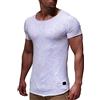Leif Nelson T-Shirt Uomo Estate Collo Rotondo (Bianco, Taglia XXL), vestibilità Regolare, 100% Cotone, Basic Casual Maglietta Uomo a Manica Corta