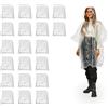 Relaxdays 40x Poncho Antipioggia Mantellina Impermeabile per Adulti, con Cappuccio, Monouso Unisex, PE, Trasparente