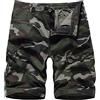 Gyaimxfu Bermuda Uomo Cargo Militare Cotone Pantaloncini Camouflage con Multitasche Leggeri Laterali Shorts Tasconati Slim Fit Cotone Pantaloni Corti Trekking Campeggio Mare Lavoro Pesca