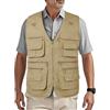 HZQIFEI Uomo Gilet da Pesca Multitasche Giubbino da Lavoro Smanicato Traspirante Outdoor Vest JRC Safari Giacche Gilet MJ10 (Giallo, 7XL)