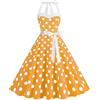 Generico Vestito Anni 50 Donna - Rockabilly Abito da Donna Vintage Anni '50 Senza Maniche a Pois Stile Coctail alla Elegante degli Anni '60 con Spalline Sottili Tunica per Feste Balli Carnevale