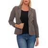 malito more than fashion Malito Classico Blazer nella Base-Look Giacca Camicetta Elegante Ufficio 1651 Donna (S, Fango)