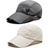 AYPOW 2 Confezioni Cappello da Baseball Uomo Donne, Sport Traspirante Cappellino a Rete Visiera Asciugatura Rapida, Aperta Leggero Casuale Pieghevole Cappellini Estivo Berretto Baseball Regolabile