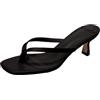 Generico Infradito Donna Sandali con Punta Quadrata e Clip for Le Donne, Infradito con Tacco Alto, Pantofole da Donna con Tacco Sottile di Grandi Dimensioni