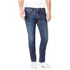 Pepe Jeans Hatch Uomo Jeans Slim Fit Vita Media, Neri