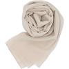 MAPIMANIA - Stola Elegante Donna Color Beige Chiaro per Cerimonia e Matrimonio Made in Italy, Scialle coprispalle estivo Chiffon 200x80, Sciarpa Copri spalle per abito