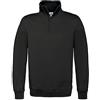 B&C Collection Maglione 1/4 Zip Felpa con Collo in Pile Caldo Casual - Nero (3XL)
